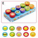 10pcs/Set Children Toy Stamps Cartoon Animals Fruits Traffic Smile Kids Seal For Scrapbooking Stamper