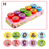 10pcs/Set Children Toy Stamps Cartoon Animals Fruits Traffic Smile Kids Seal For Scrapbooking Stamper